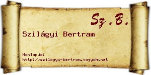 Szilágyi Bertram névjegykártya